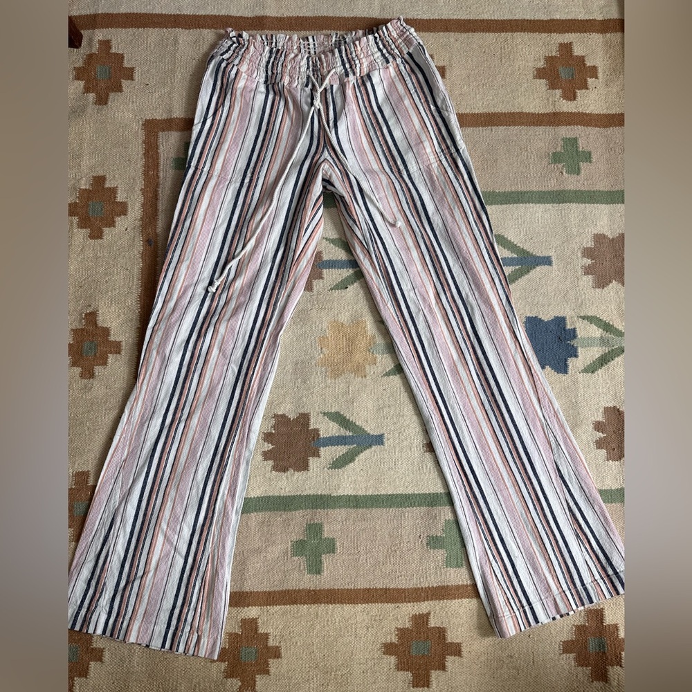 Roxy Multicolor Striped Low Rise Pants
